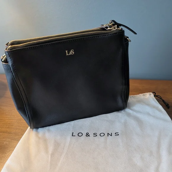 Brand New Convertable Lo & Sons Pearl Bag- Black Nappa Leather - Picture 7 of 7
